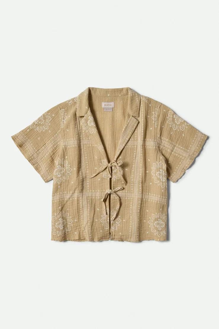BRIXTON // Wandering Tie Top PALE KHAKI