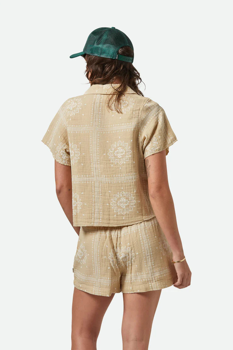 BRIXTON // Wandering Tie Top PALE KHAKI