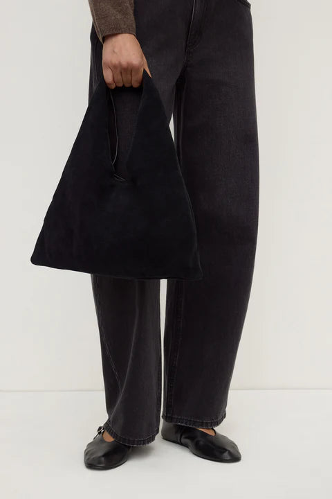 Willow Suede Hobo Bag BLACK
