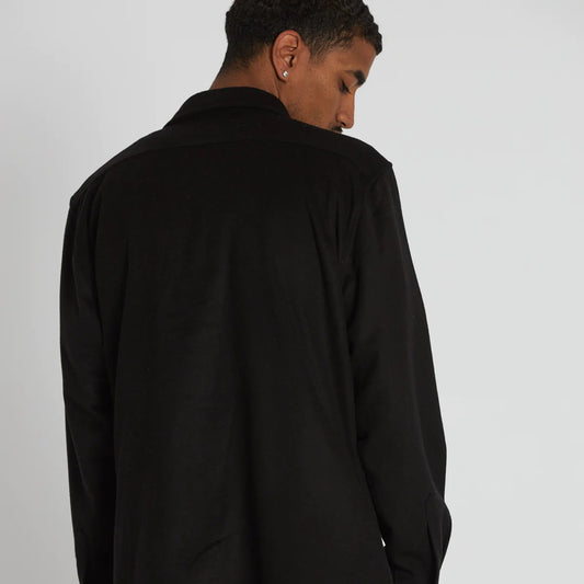 CRATE // Wool Blend Shirt BLACK