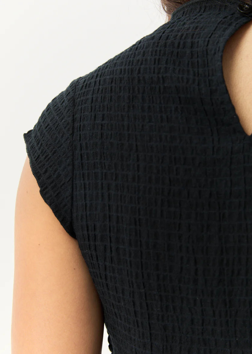 Wren Seersucker Top BLACK