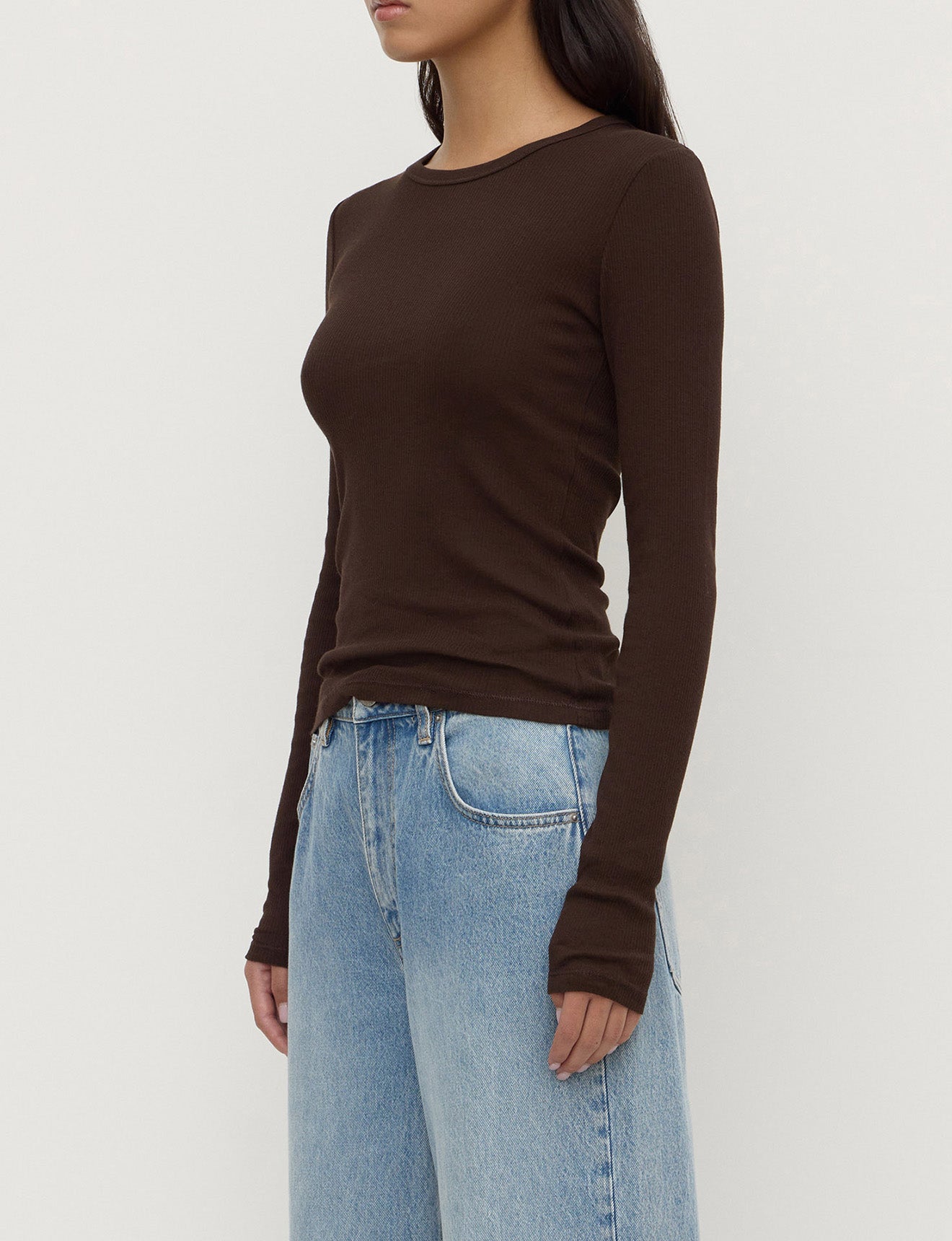 ASSEMBLY LABEL // Zali Long Sleeve Tee GANACHE