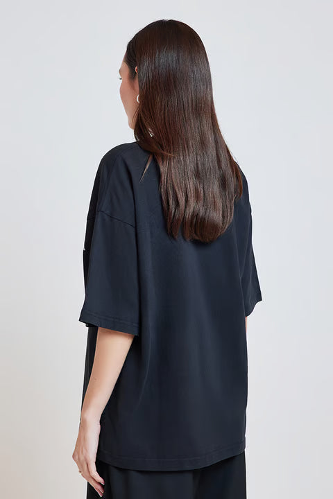 ENA PELLY // Supersized Logo Tee BLACK