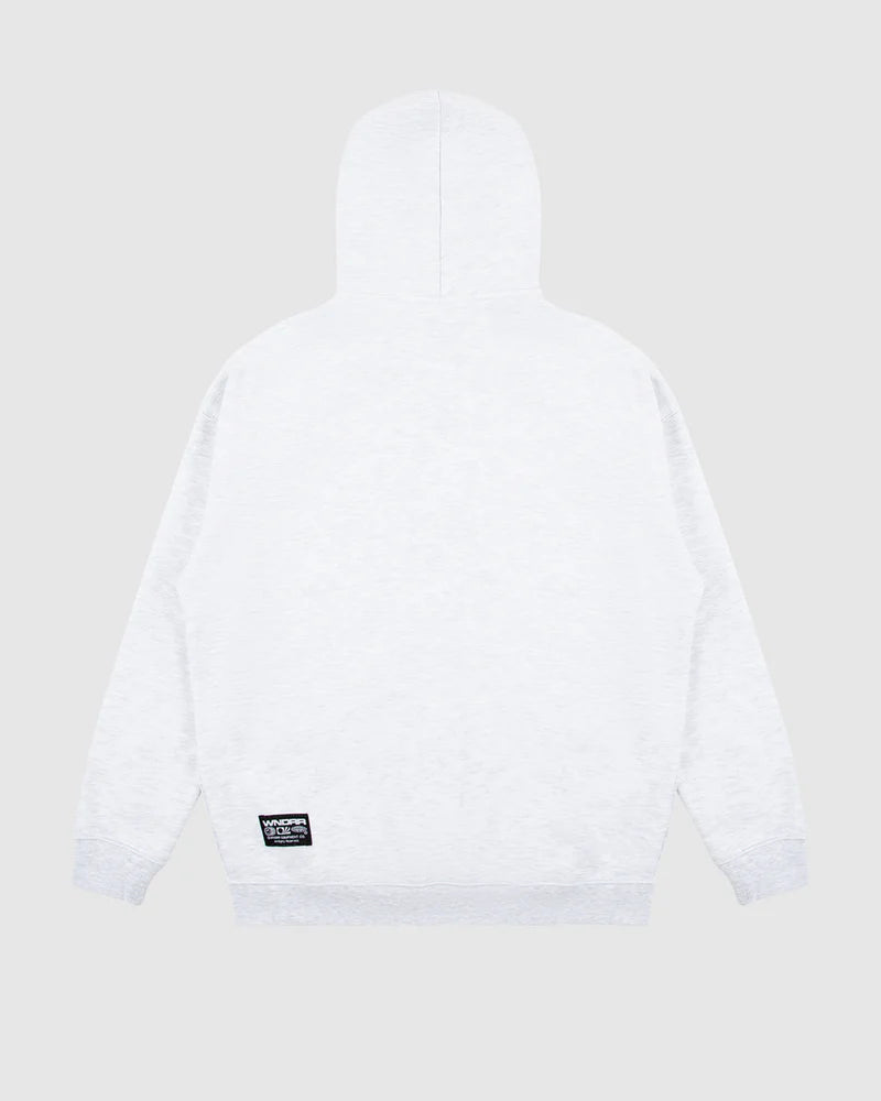 WNDRR // Feud Zip Hood Sweat WHITE MARLE