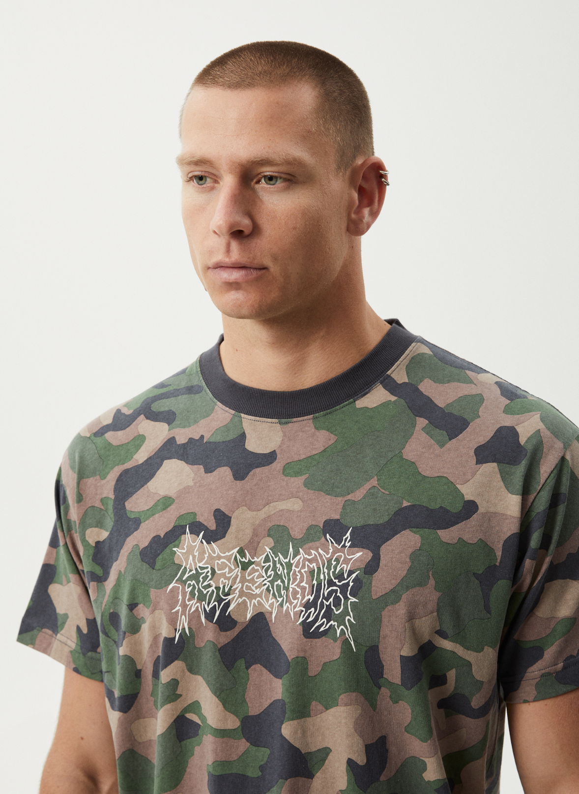 AFENDS // Hidden Boxy T-Shirt CAMO