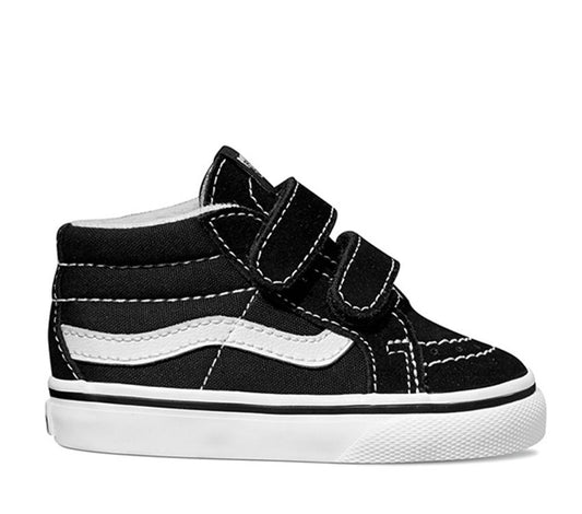 VANS // Kids SK8-Mid Rise Velcro BLACK/WHITE