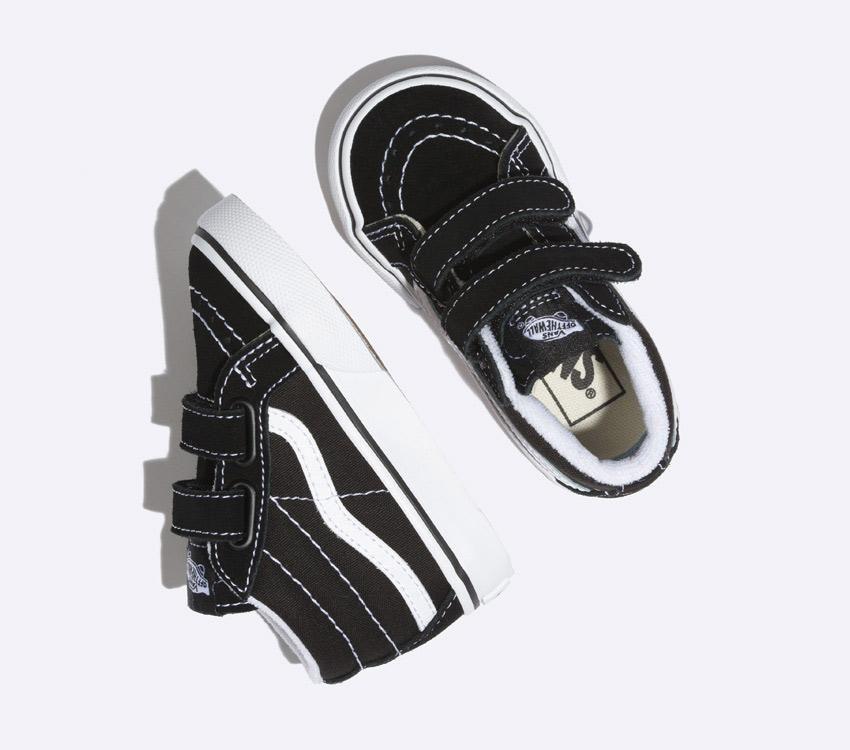 VANS // Kids SK8-Mid Rise Velcro BLACK/WHITE