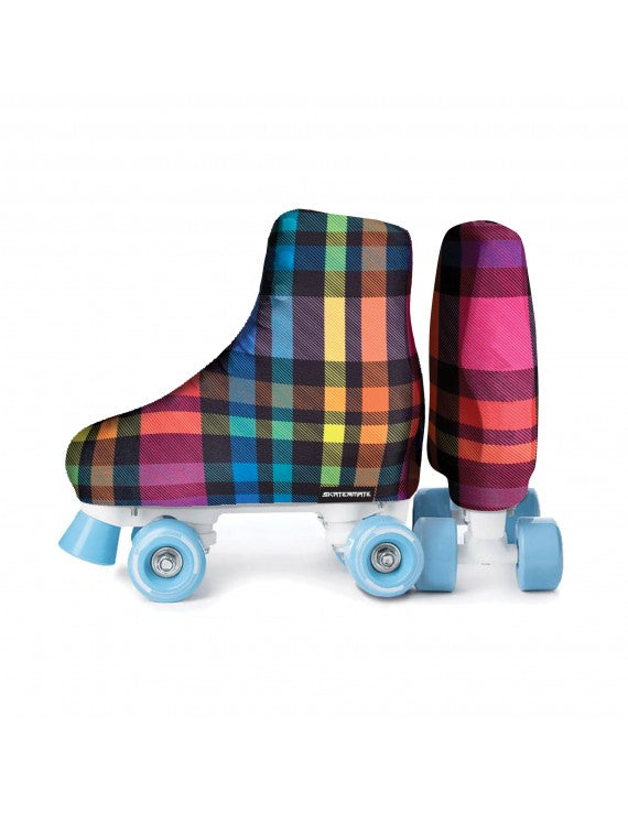 SKATERMATE // Boot Cover RAINBOW TARTAN PRINT