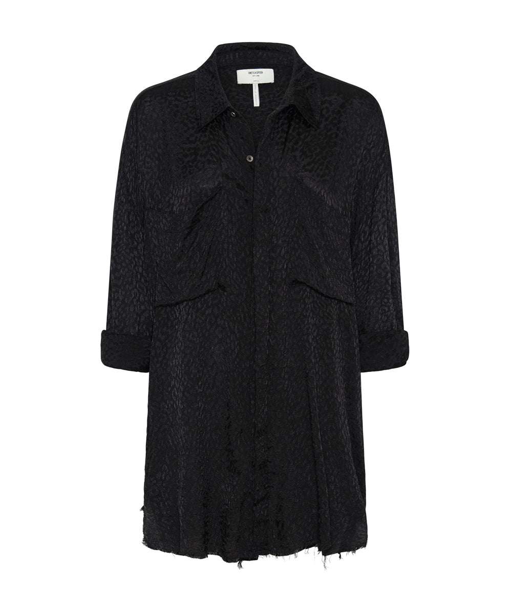 ONE TEASPOON // Dirty Angel Longline Shirt BLACK