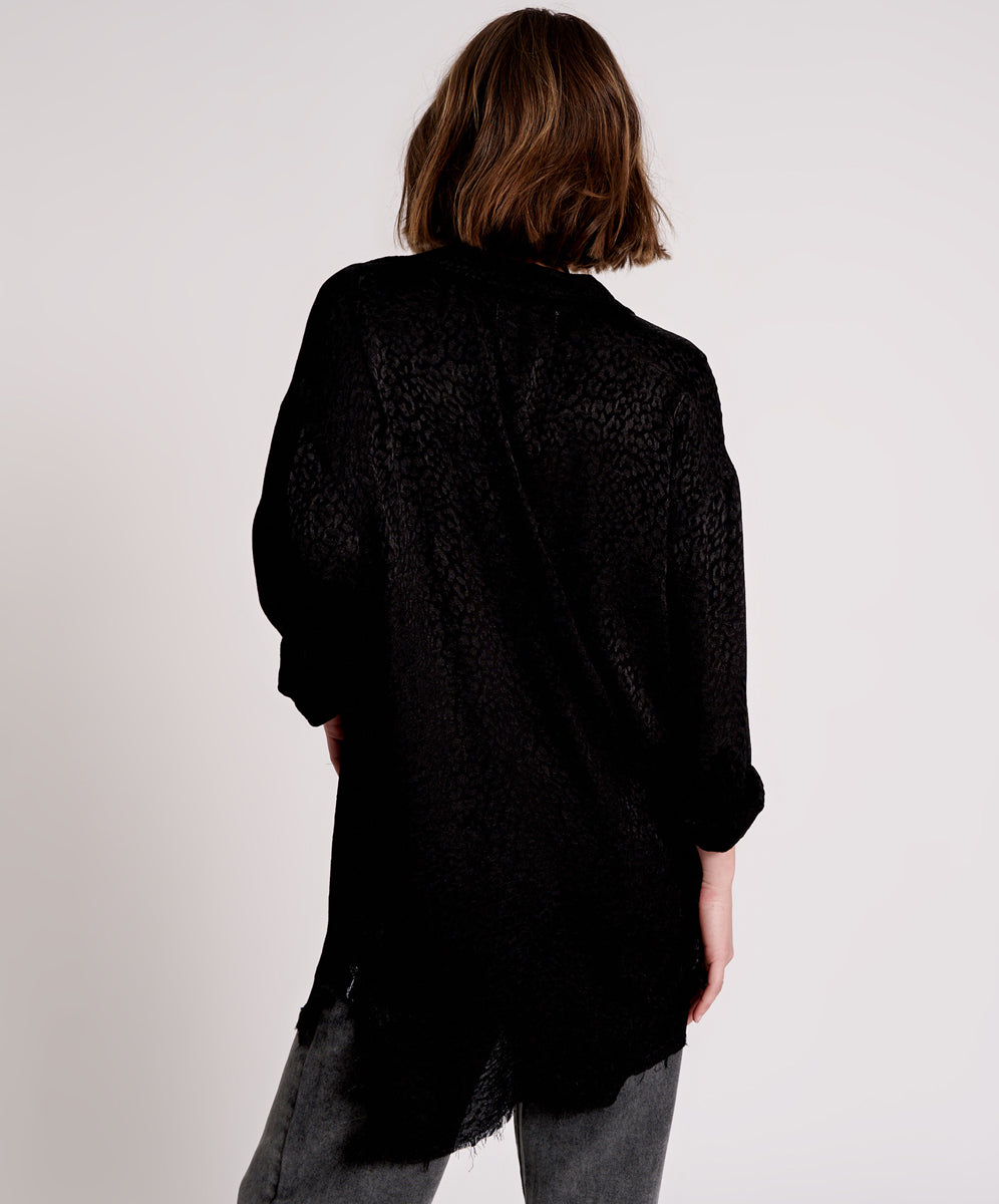 ONE TEASPOON // Dirty Angel Longline Shirt BLACK