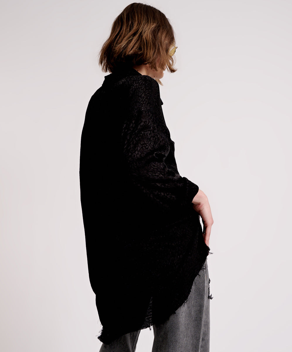 ONE TEASPOON // Dirty Angel Longline Shirt BLACK