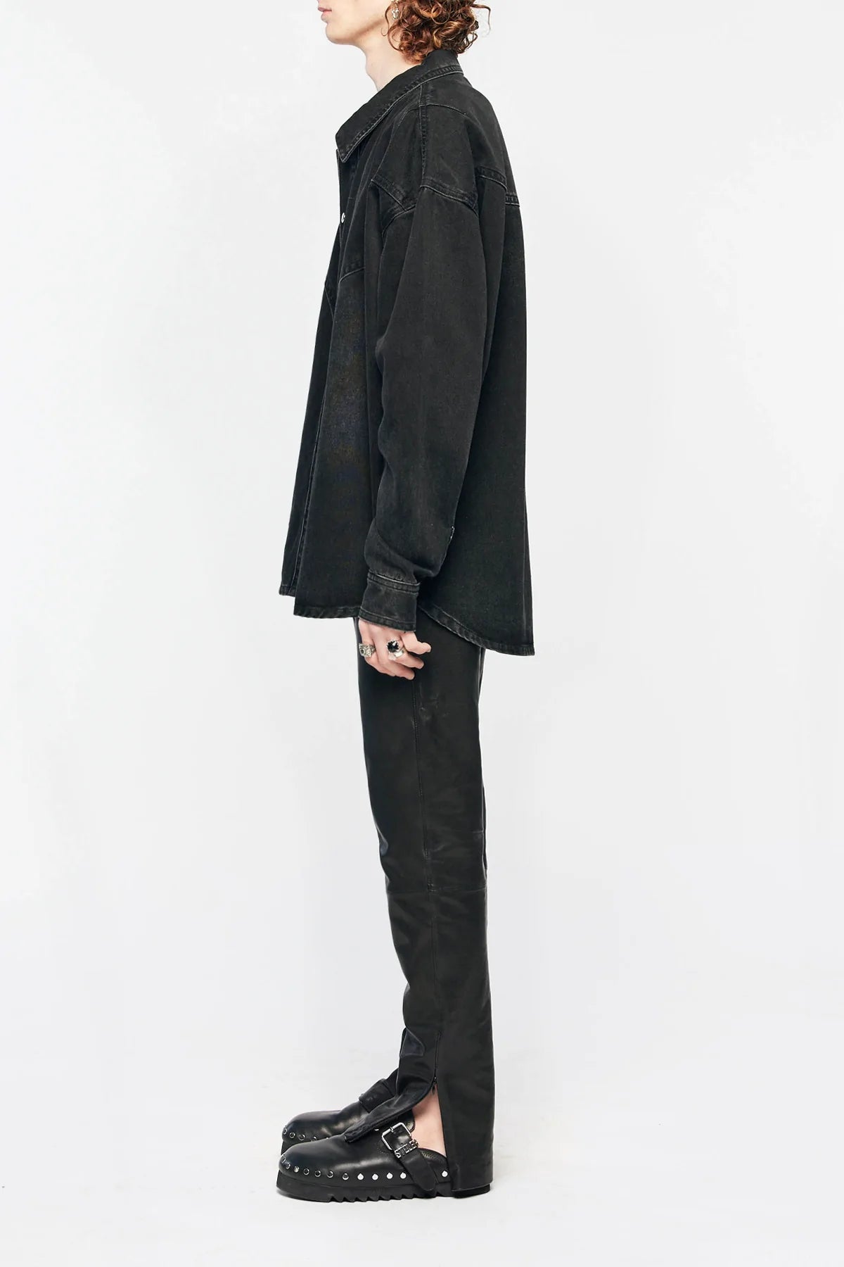 STOLEN GIRLFRIENDS CLUB // Western Overshirt UNISEX WASHED BLACK