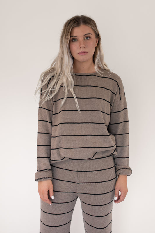 BEIGED // James Pants BROWN BLACK STRIPE