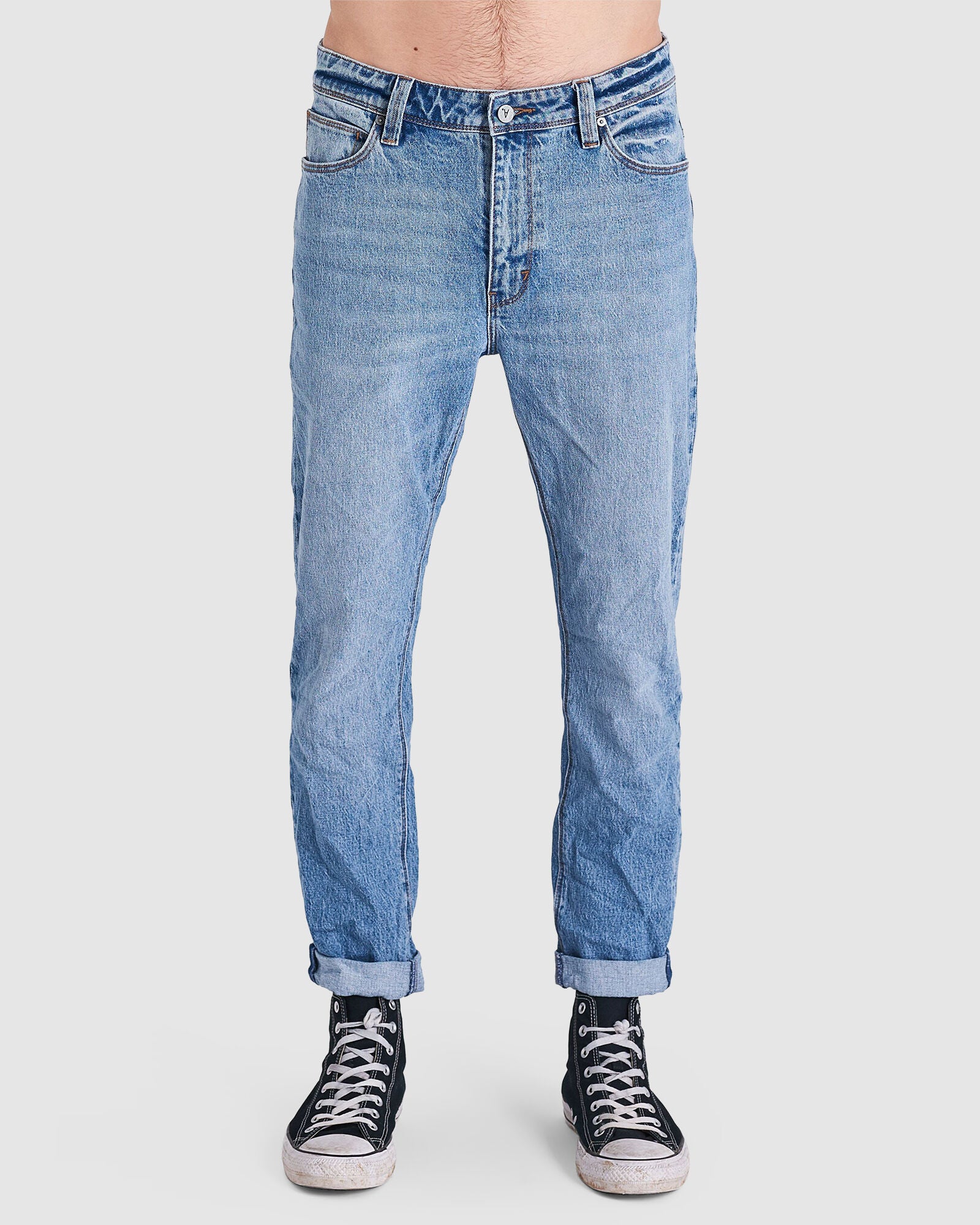 ABRAND // A Dropped Slim Jean DEXTER BLUE