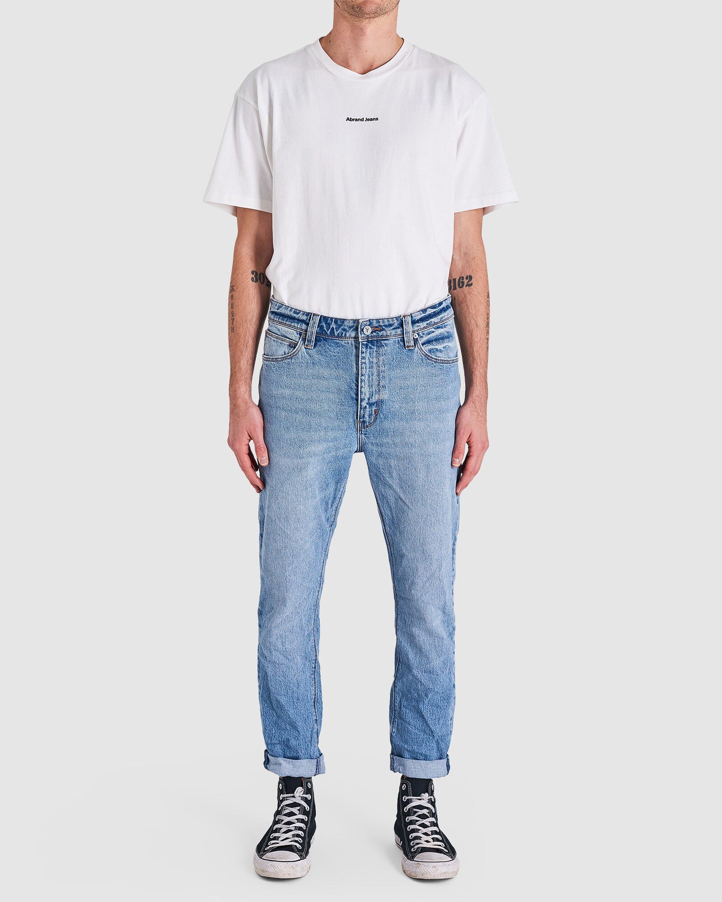 ABRAND // A Dropped Slim Jean DEXTER BLUE
