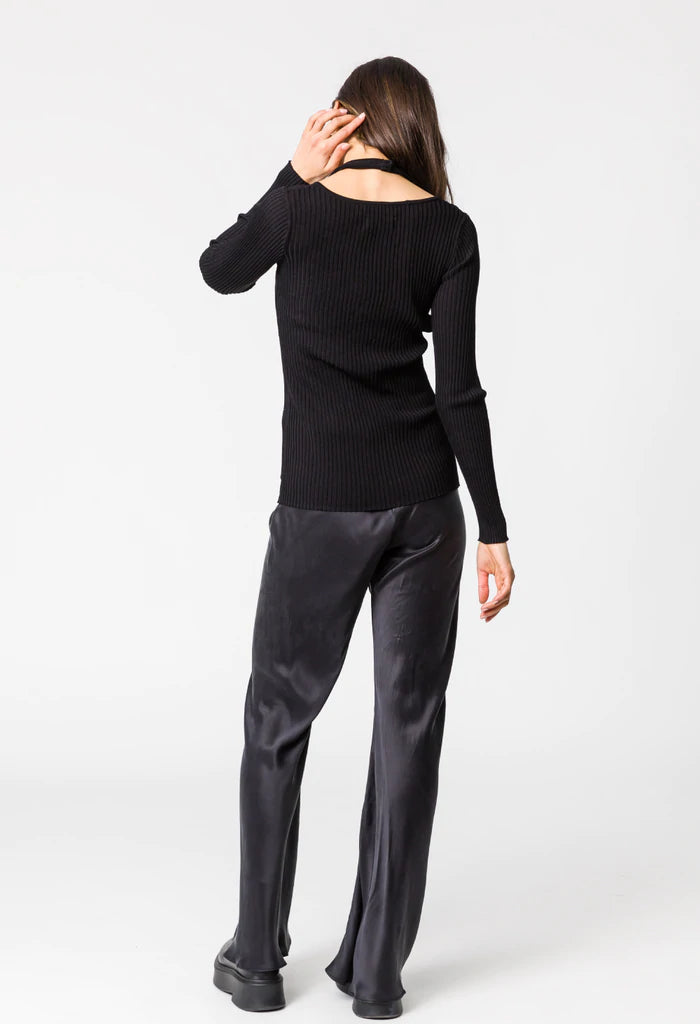 REMAIN // Burke Rib Knit Top BLACK