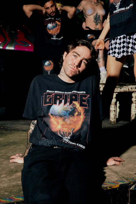 BILLY BONES // Luude x Bones Collab Gripe Tee BLACK