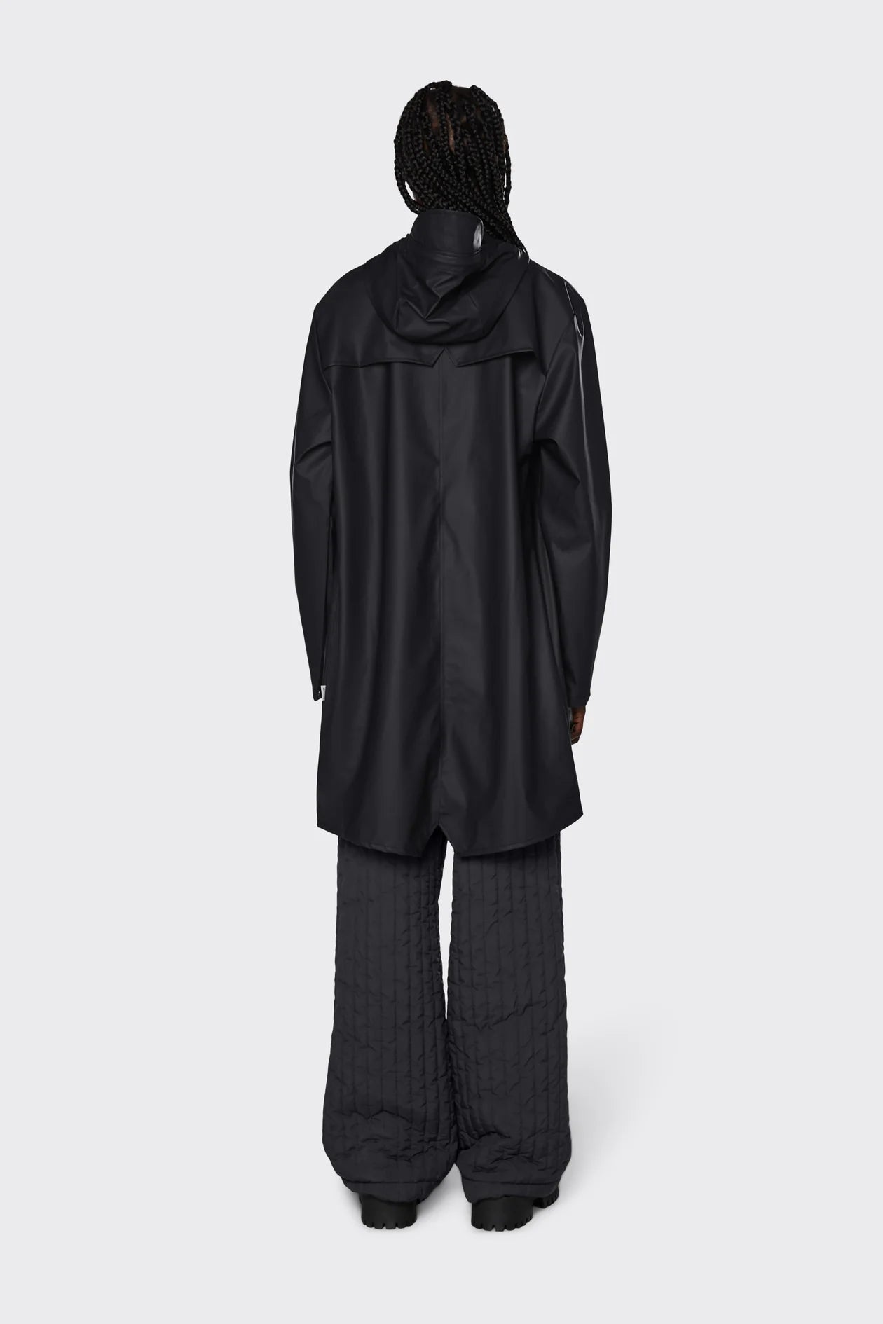 RAINS // UNISEX Long Jacket BLACK