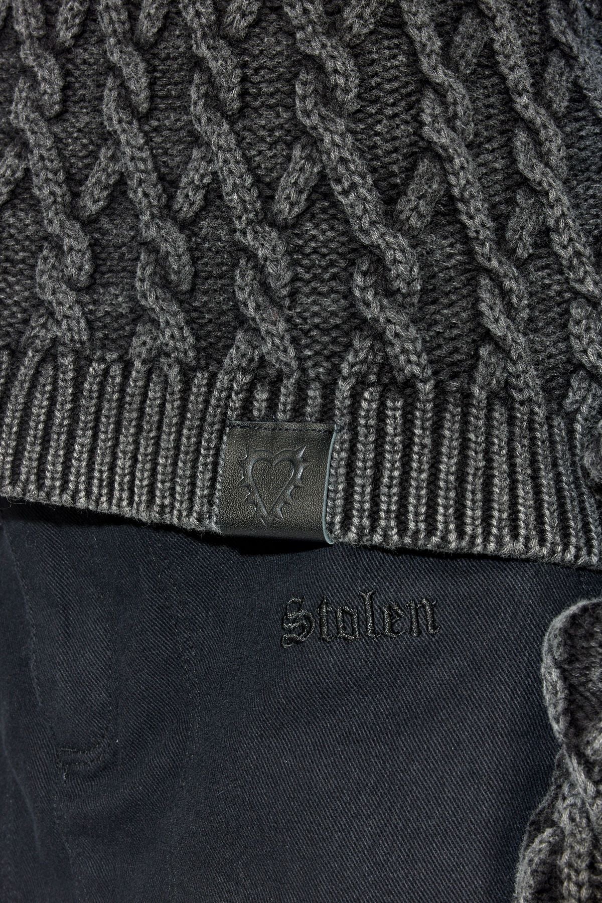 STOLEN GIRLFRIENDS CLUB // Nicht Trek Cable Crew AGED CHARCOAL