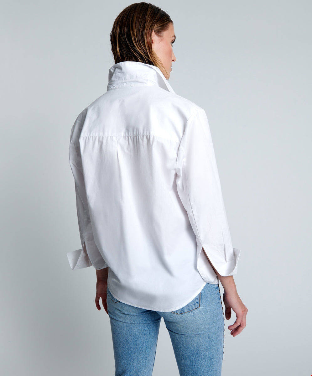 ONE TEASPOON // Power Tuxedo Shirt WHITE