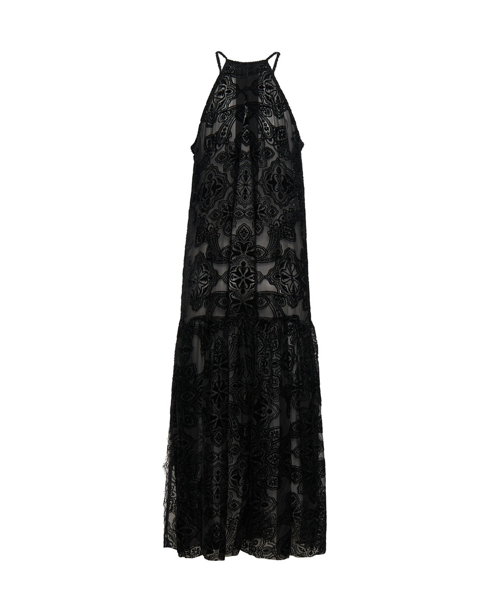 ONE TEASPOON // Western Defiance Long Slip Dress BLACK