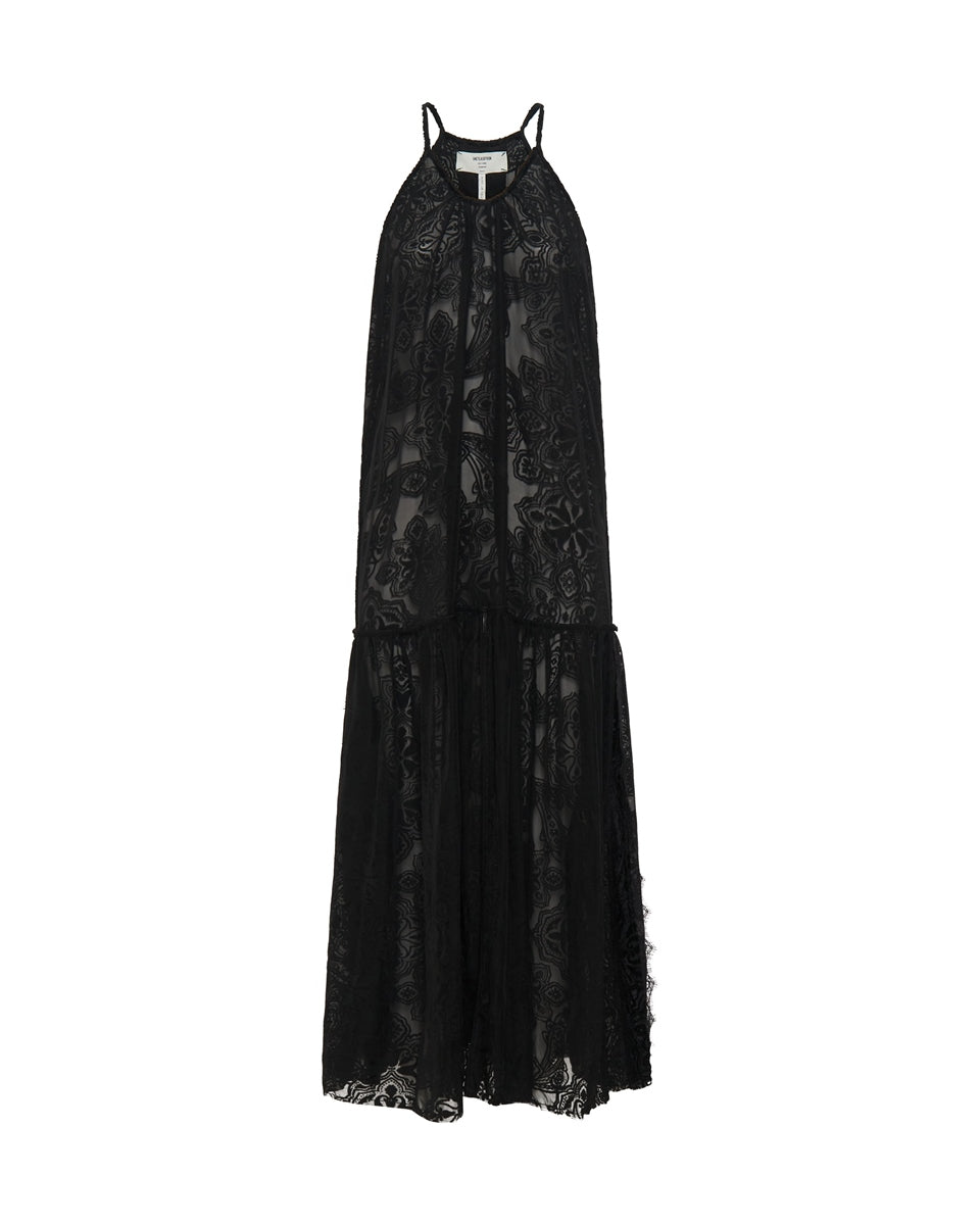 ONE TEASPOON // Western Defiance Long Slip Dress BLACK