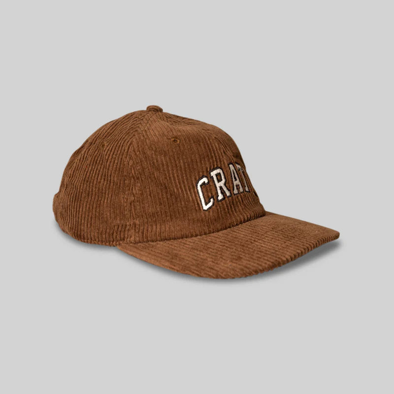 CRATE // Unisex Cord Varsity Cap BROWN