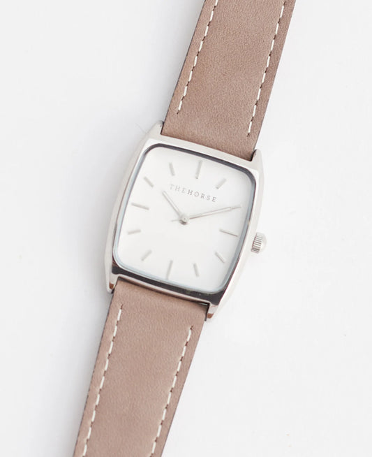 THE HORSE // The Dress Watch SILVER / TAUPE