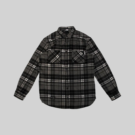 CRATE // Mason Flannel Shirt GREY/BLACK