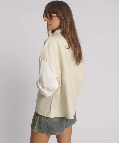 ONE TEASPOON // Drift SS Denim Shirt CREAM