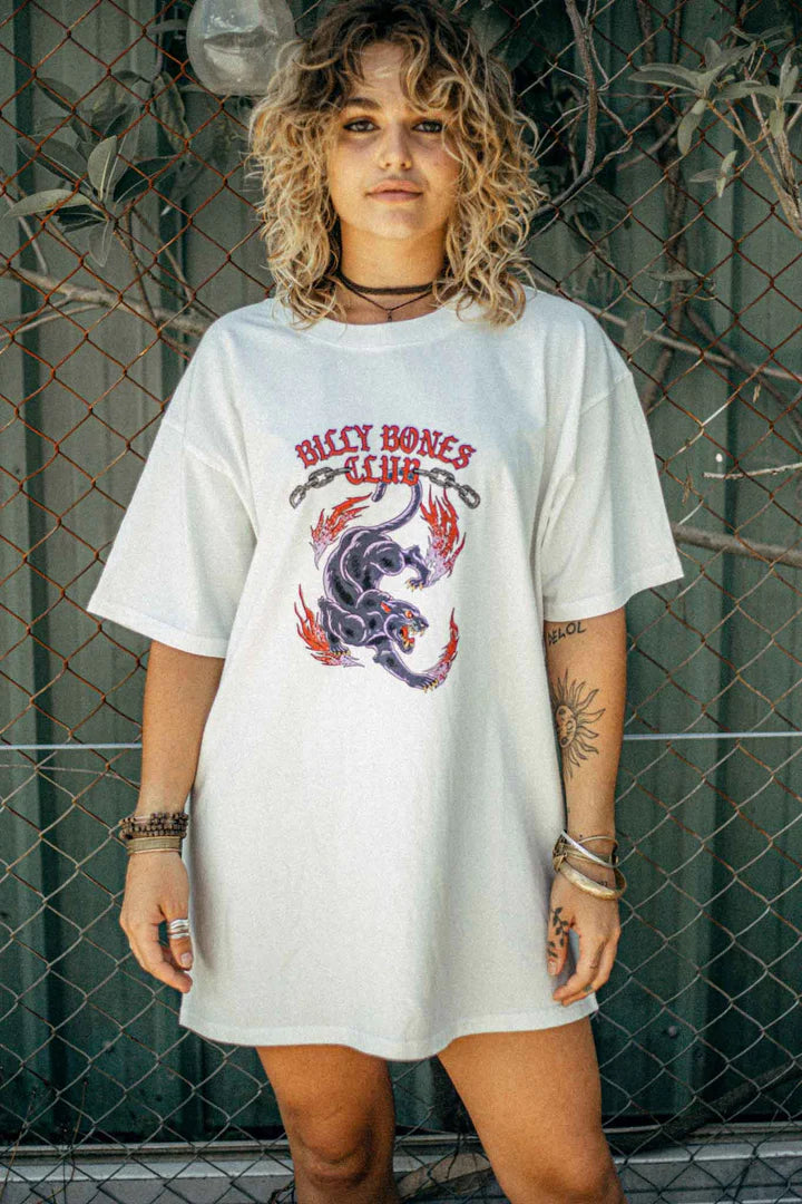 BILLY BONES // Panther Tee VINTAGE WHITE