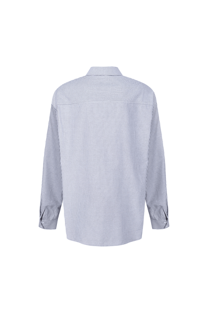 COMMONPLACE // Beach Cottage Shirt BLACK WHITE STRIPE