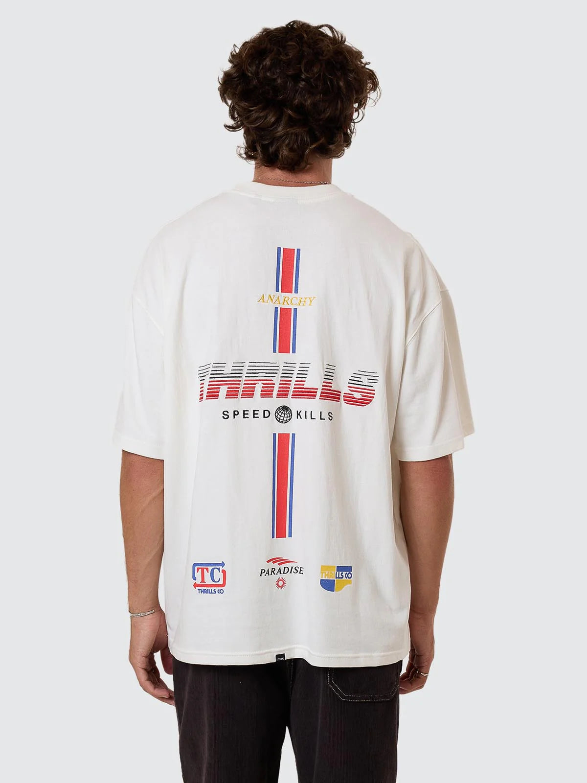 THRILLS // Anarchy In Paradise Box Fit OS Tee DIRTY WHITE