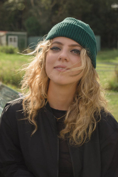 BILLY BONES // Moss Pit Waffle Knit Beanie
