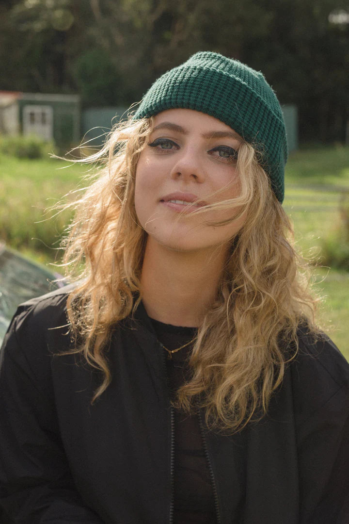 BILLY BONES // Moss Pit Waffle Knit Beanie