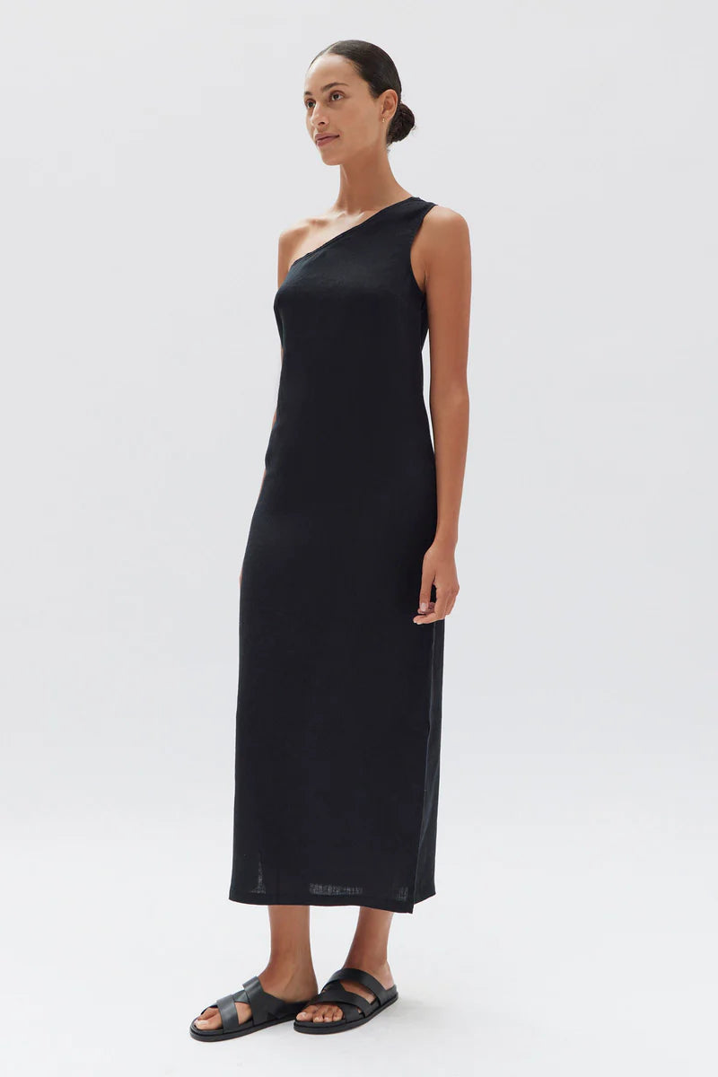 ASSEMBLY LABEL // Bonnie Linen Dress BLACK