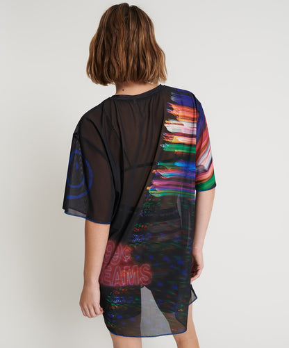 ONE TEASPOON // 99 CENT Dreams Mesh T Dress BLACK
