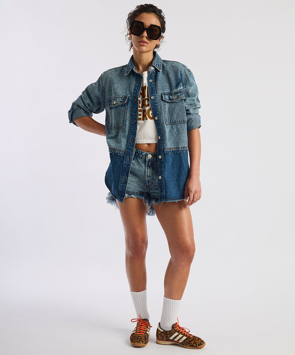 Foundry Everyday Denim Shirt EROSION BLU