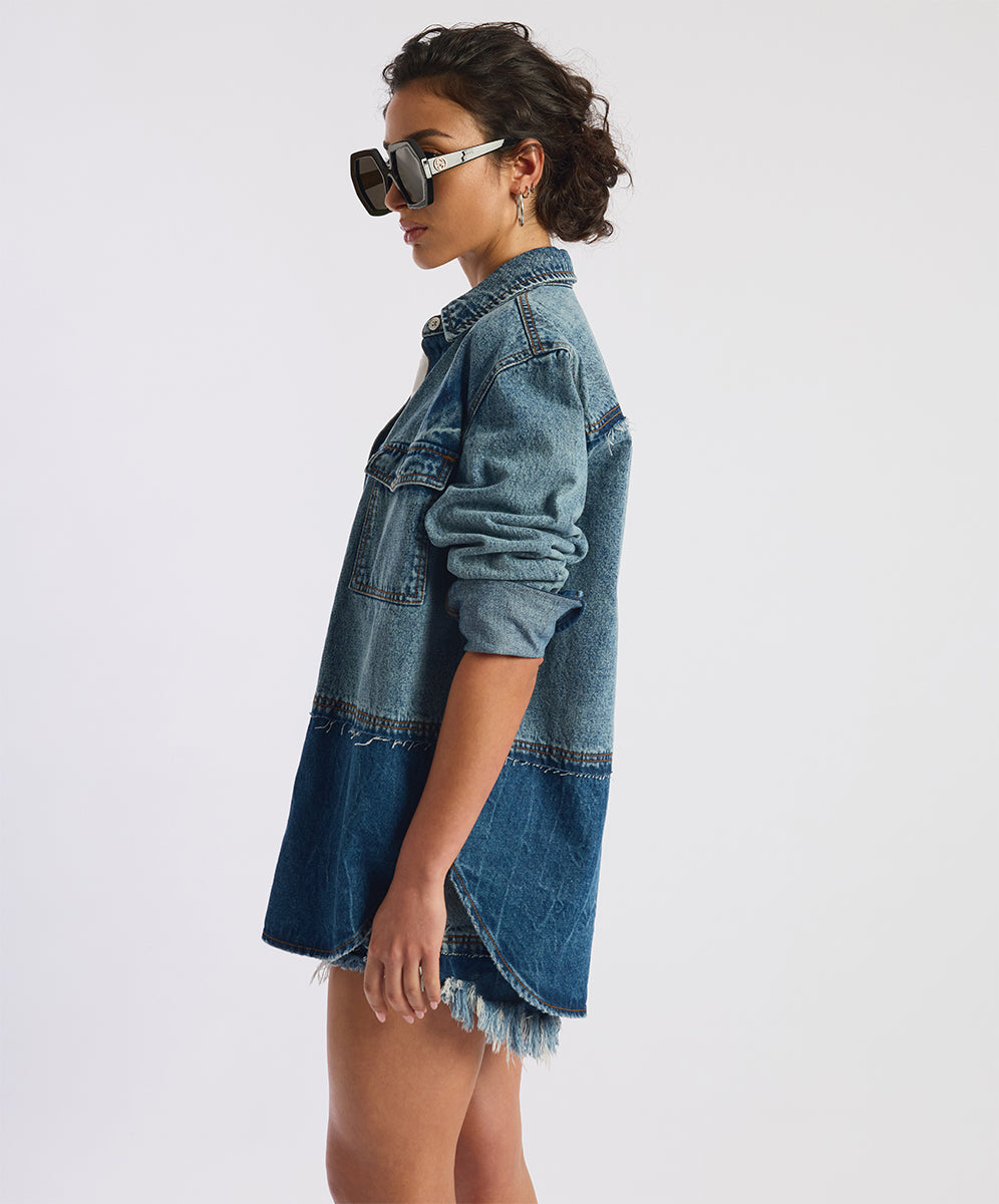 Foundry Everyday Denim Shirt EROSION BLU