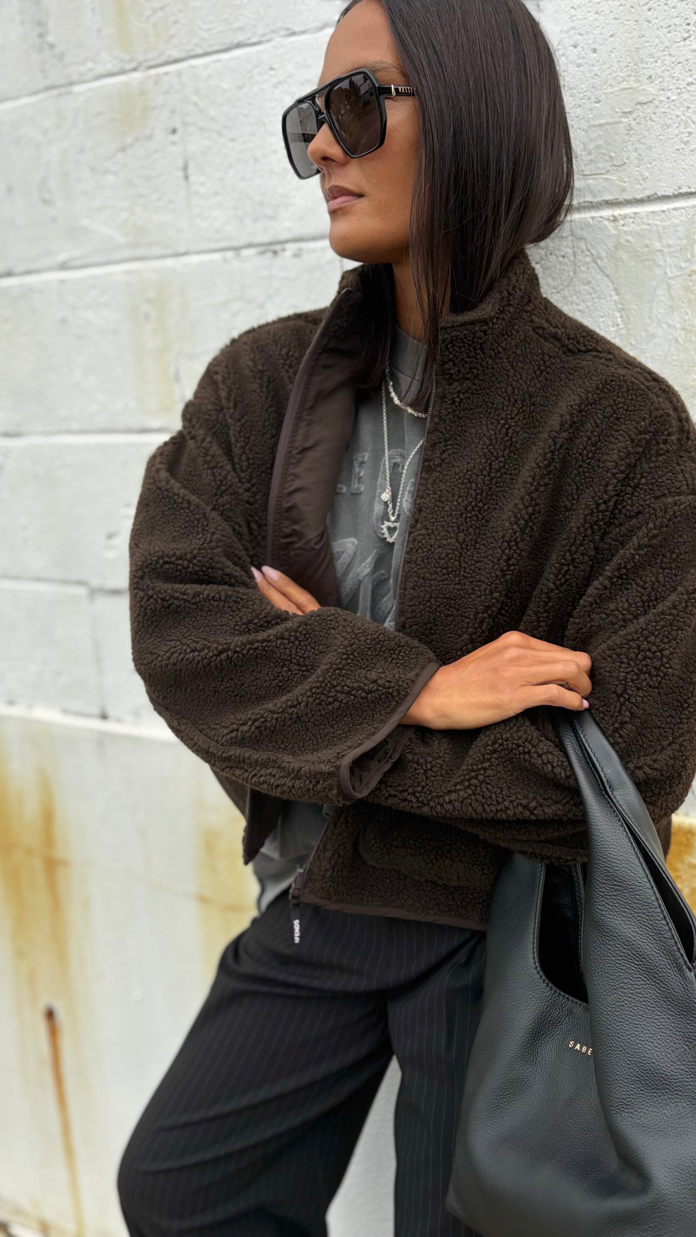 Berlin Reversible Fleece Jacket COFFEE