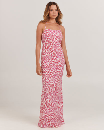 CHARLIE HOLIDAY // Rhodes Maxi Dress PINK DIAMOND