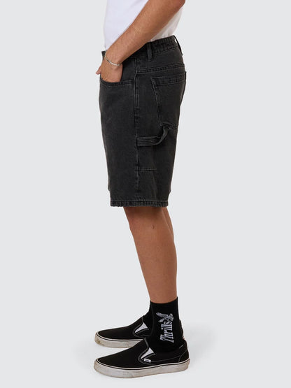 THRILLS // Slacker Denim Short ASH BLACK