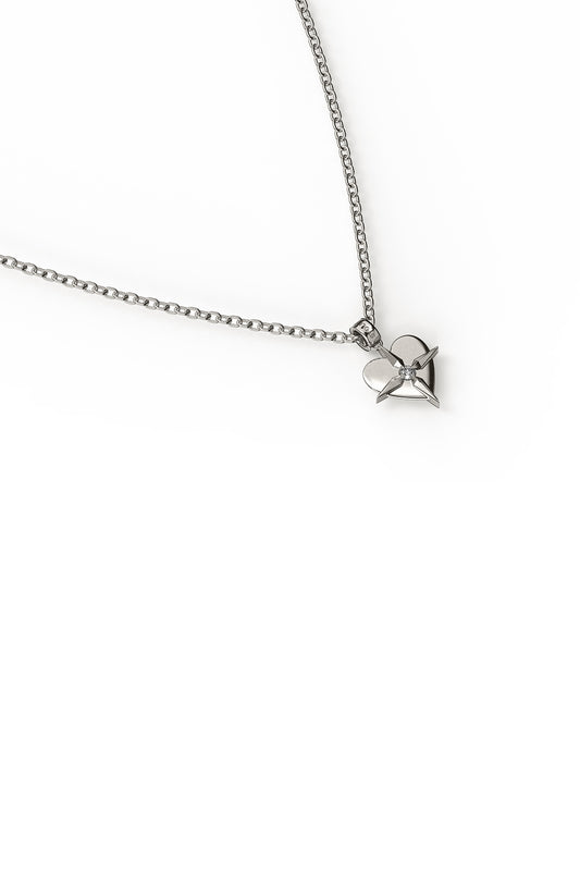 SGC // Birthstone Heart Necklace APRIL / DIAMOND