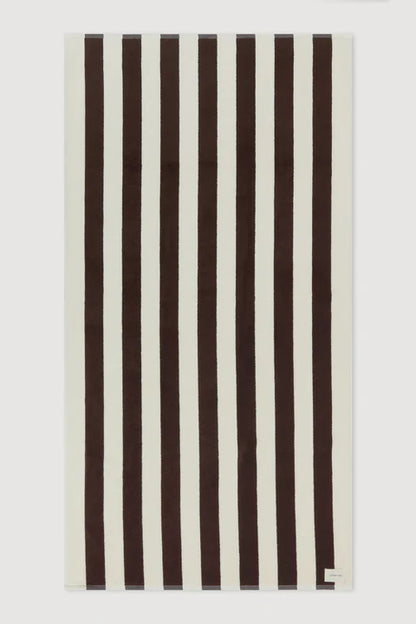 ASSEMBLY LABEL // Cotton Stripe Beach Towel GANACHE CREAM