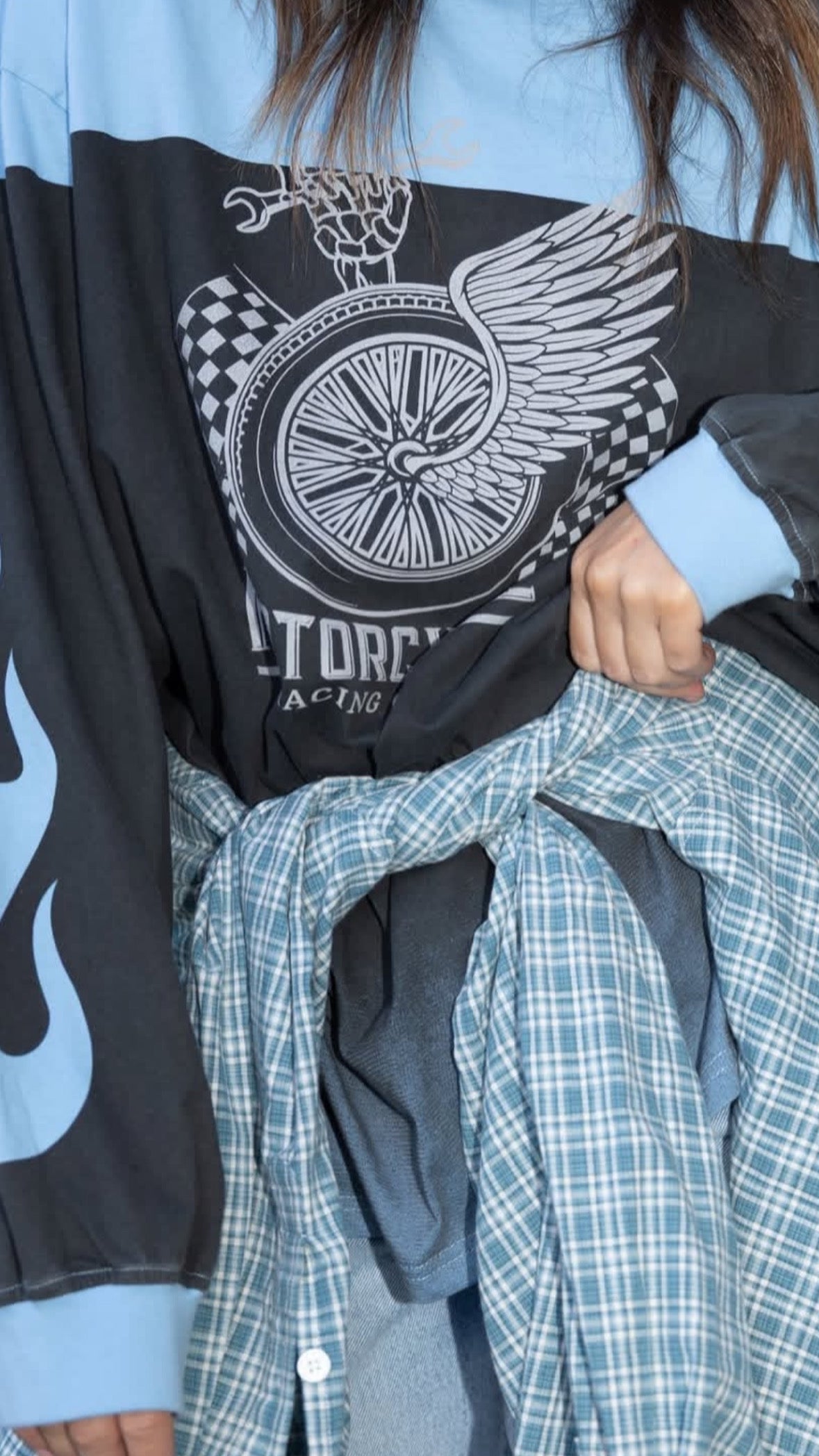 Moto Long Sleeve Tee OCEAN
