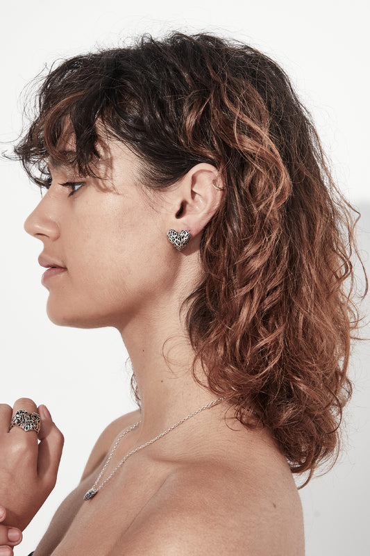 SGC // Death Metal Hearts Earrings