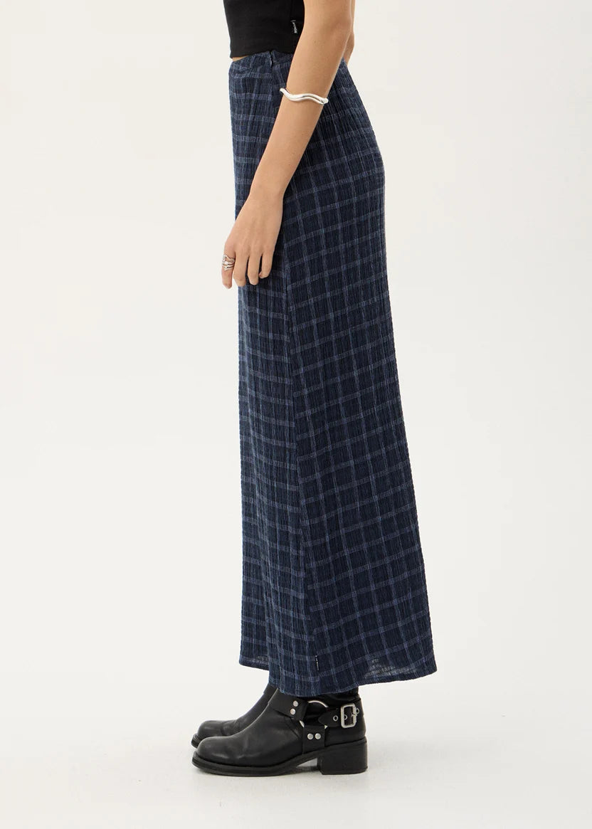Lita Seersucker Maxi Skirt THEA MIDNIGHT CHECK
