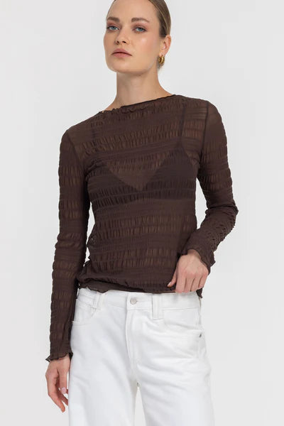 BLAK // Gigi Top CHOCOLATE TEXTURE