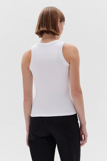 ASSEMBLY LABEL // Miana Organic Rib Tank WHITE