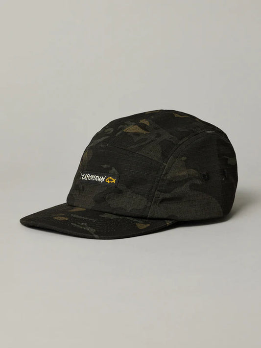 JAF // 5 Panel Cap BLACK CAMO